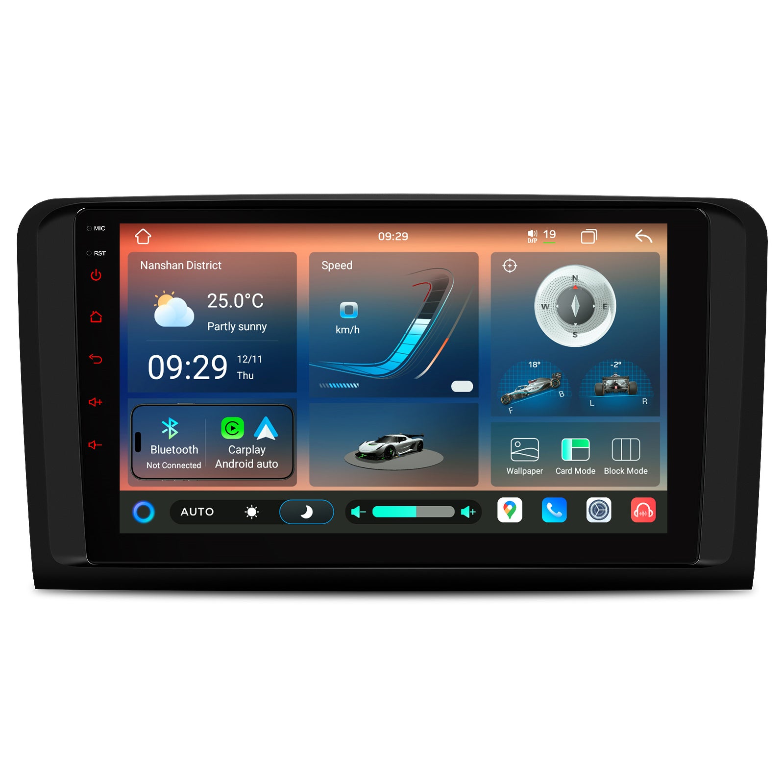 XTRONS IMHP94M164 9in Android Car Stereo Wireless CarPlay for Mercedes ML GL 2005-2012