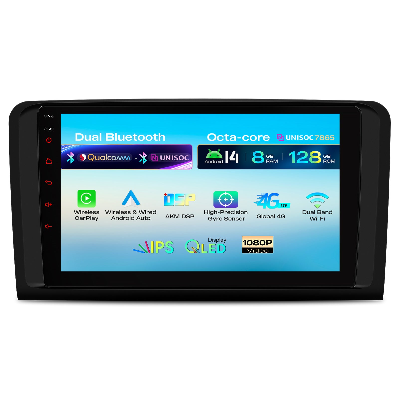XTRONS IMHP94M164 9in Android Car Stereo Wireless CarPlay for Mercedes ML GL 2005-2012
