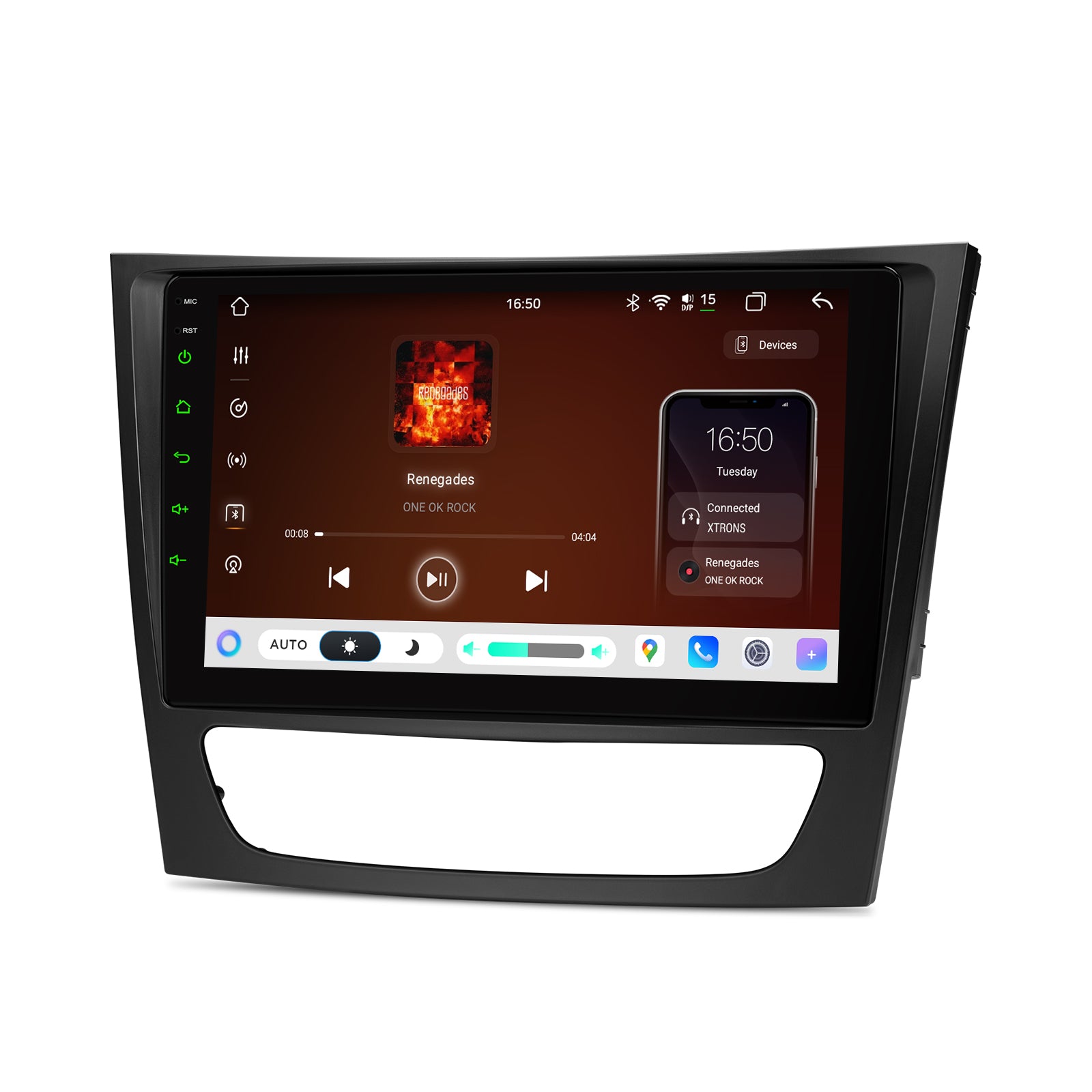 XTRONS 9in Android 14 Wireless CarPlay Stereo for Mercedes-Benz E/CLS-Class