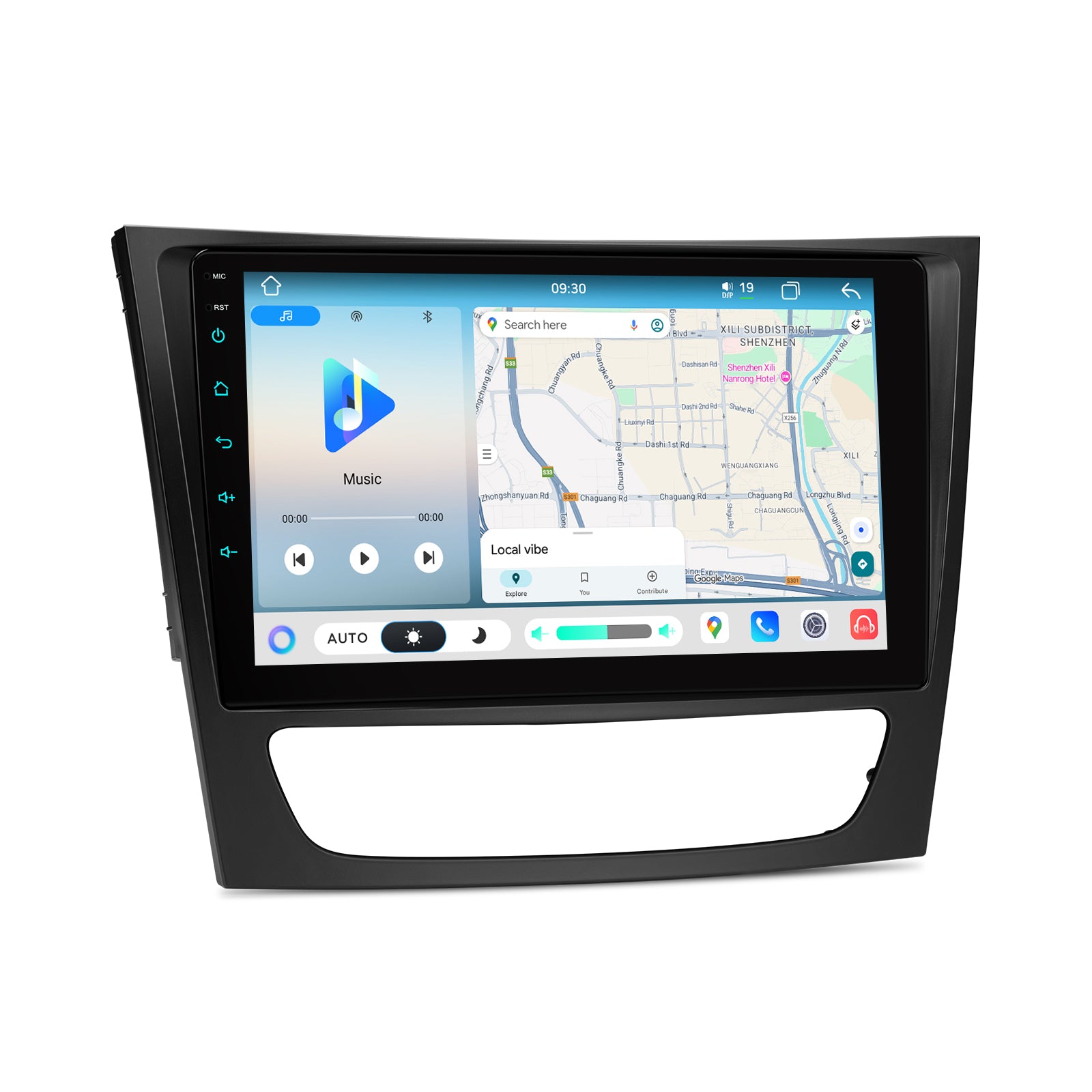 XTRONS 9in Android 14 Wireless CarPlay Stereo for Mercedes-Benz E/CLS-Class