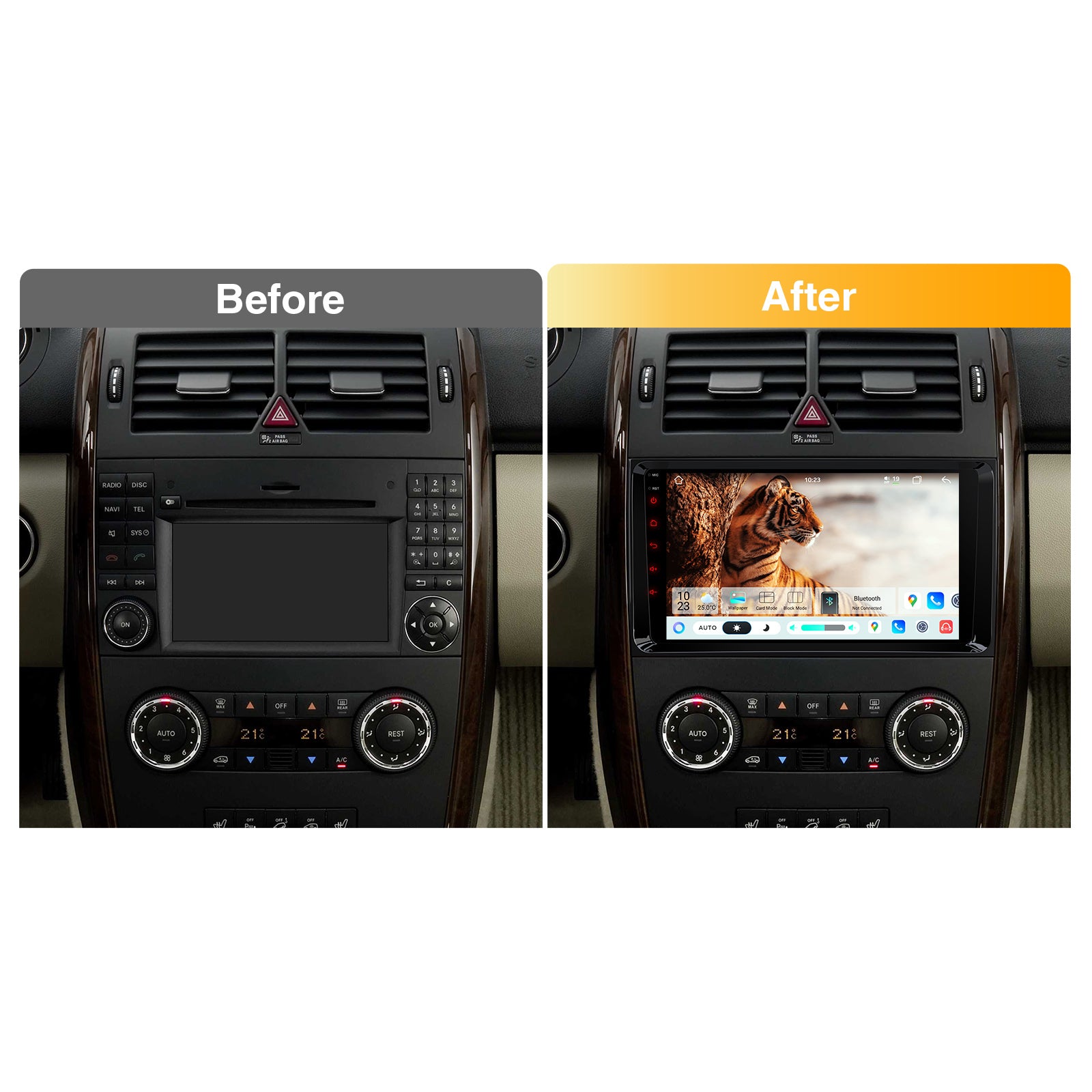 XTRONS IMHP94M245 9-Inch Android 14 Car Stereo Wireless CarPlay Mercedes VW