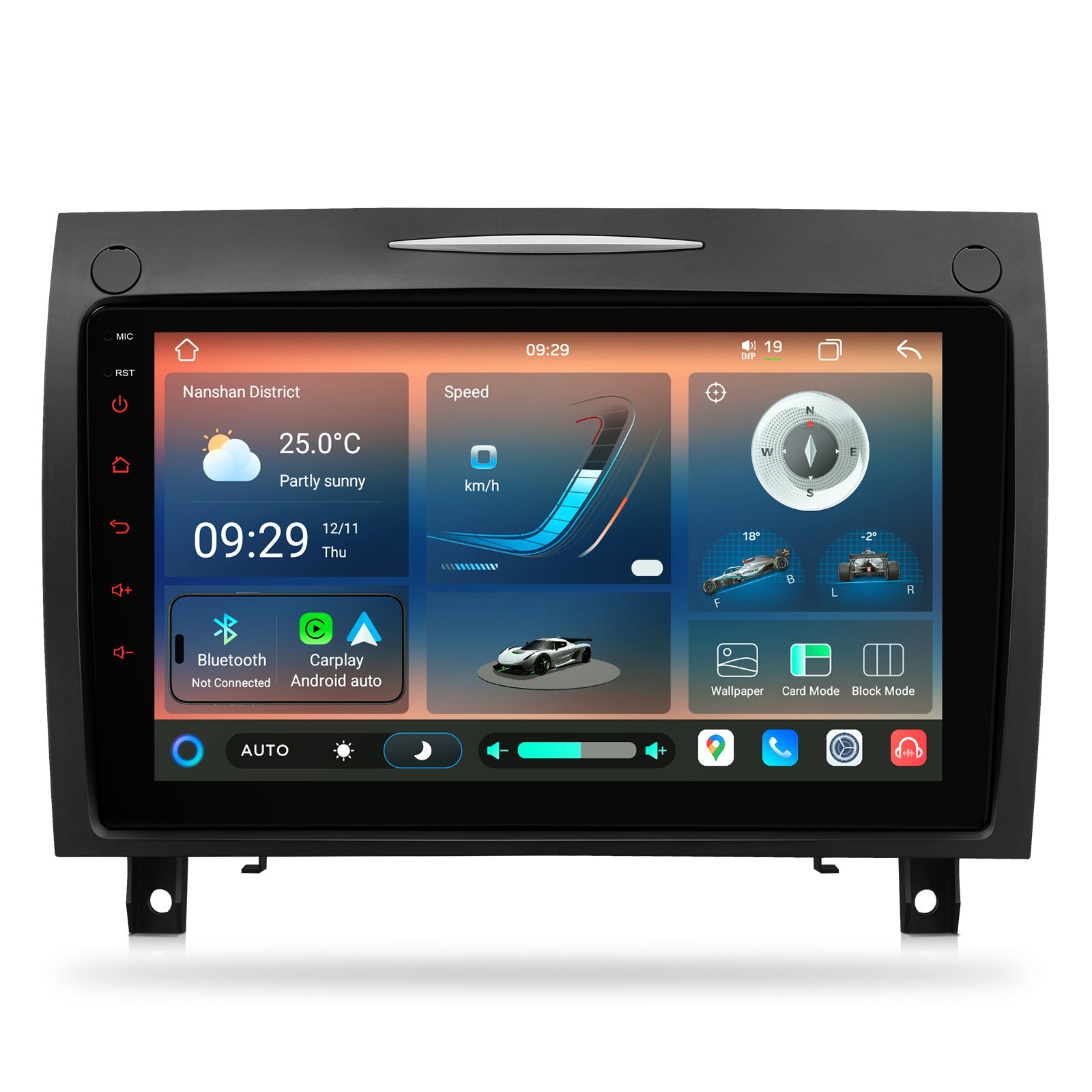 XTRONS IMHP94M350 9-Inch Android 14 Car Stereo Wireless CarPlay Mercedes SLK