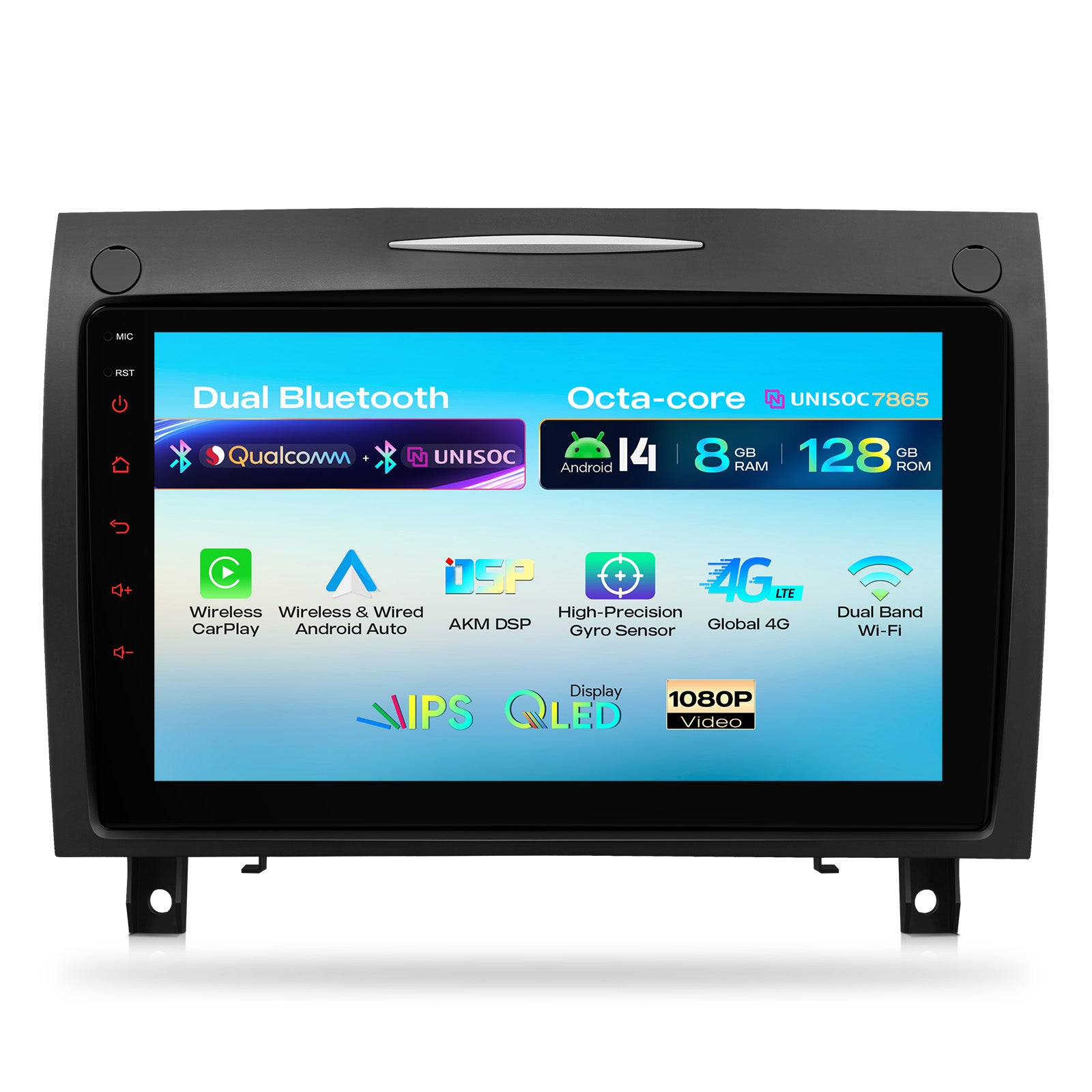 XTRONS IMHP94M350 9in Android Head Unit Wireless CarPlay for Mercedes-Benz SLK