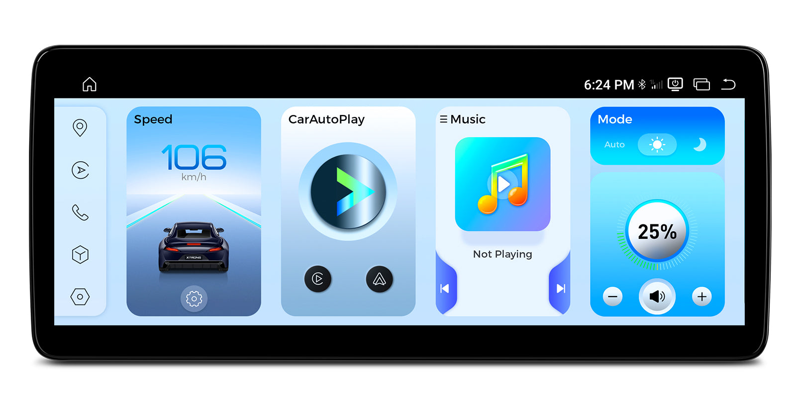 XTRONS QBMH2445 12.3in Android Head Unit Car Stereo 2K Screen for Mercedes-Benz