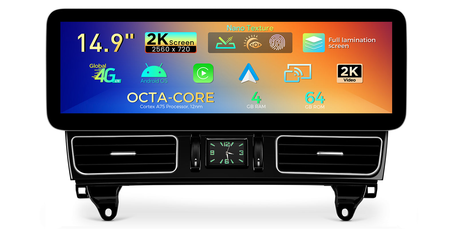 XTRONS QLM4450GLE 14.9in 2K Android Head Unit for Mercedes GLE GLS