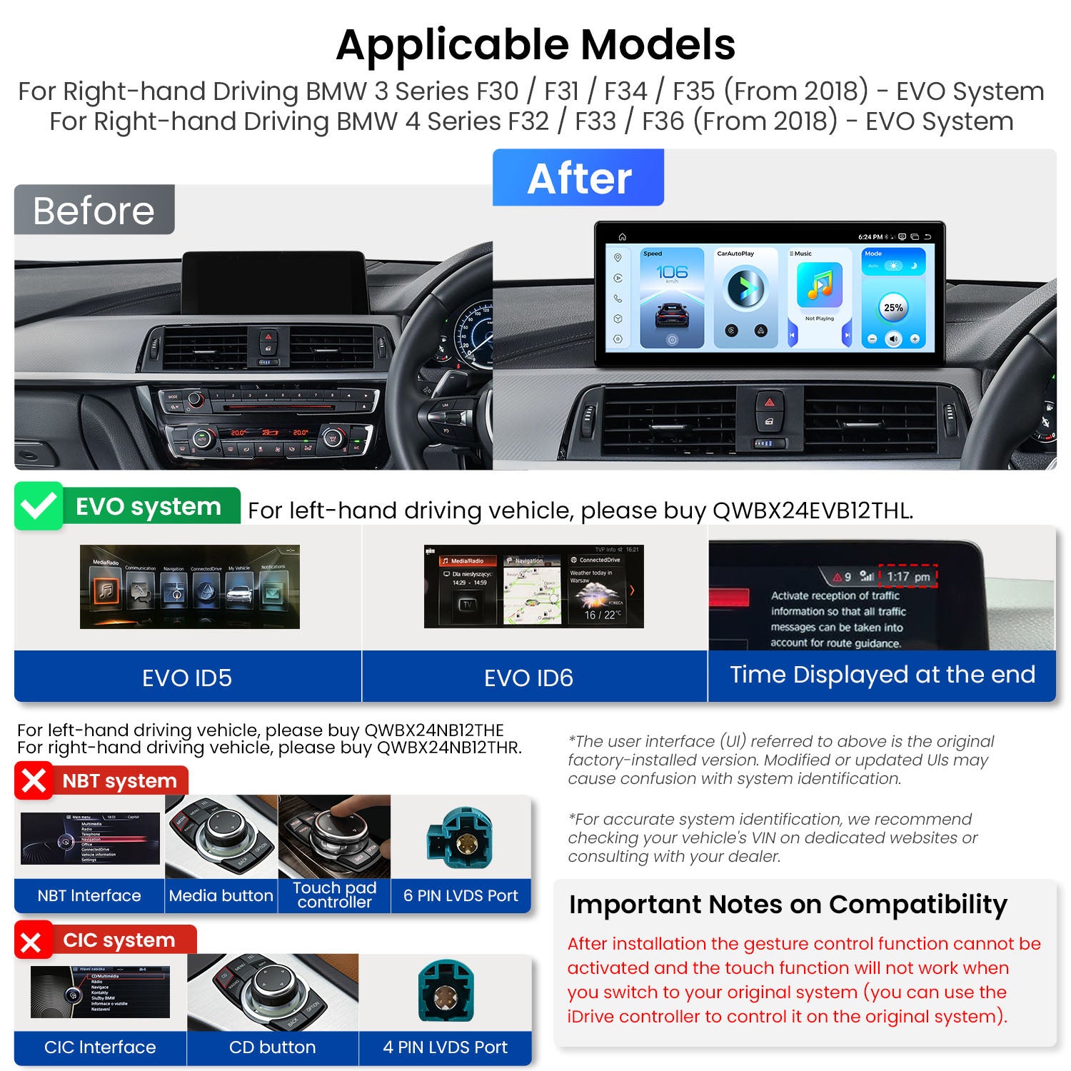 XTRONS QWBX24EVB12THR OEM Widescreen Android 14 Head Unit 12.3in 2K